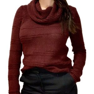 Maroon Cowl Neck Sweater